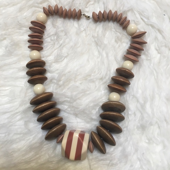 handmade Jewelry - Chunky wooden statement boho necklace